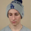 NEW ERA Bobble Knit LA Gray 1 NEW ERA Bobble Knit LA Gray -Stetsoni Magasin bobble knit la graybonnet20Dodgers20gris20pompon20Bobble20Knit20LA20gray
