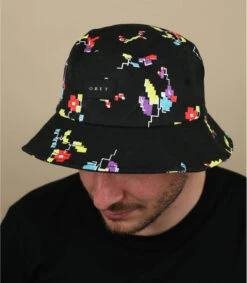 OBEY Digital Floral Bucket Black