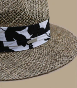 Seeberger Seagrass Fedora Summer Print Black 9 Seeberger Seagrass Fedora Summer Print Black -Stetsoni Magasin seagrass fedora summer print black 2