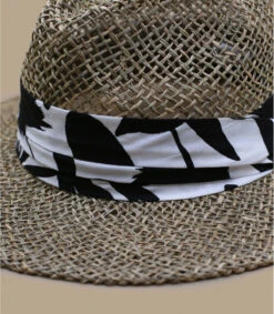 Seeberger Seagrass Fedora Summer Print Black 10 Seeberger Seagrass Fedora Summer Print Black -Stetsoni Magasin seagrass fedora summer print black 3