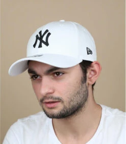 NEW ERA Casquette NY 9forty Blanche Ajustable
