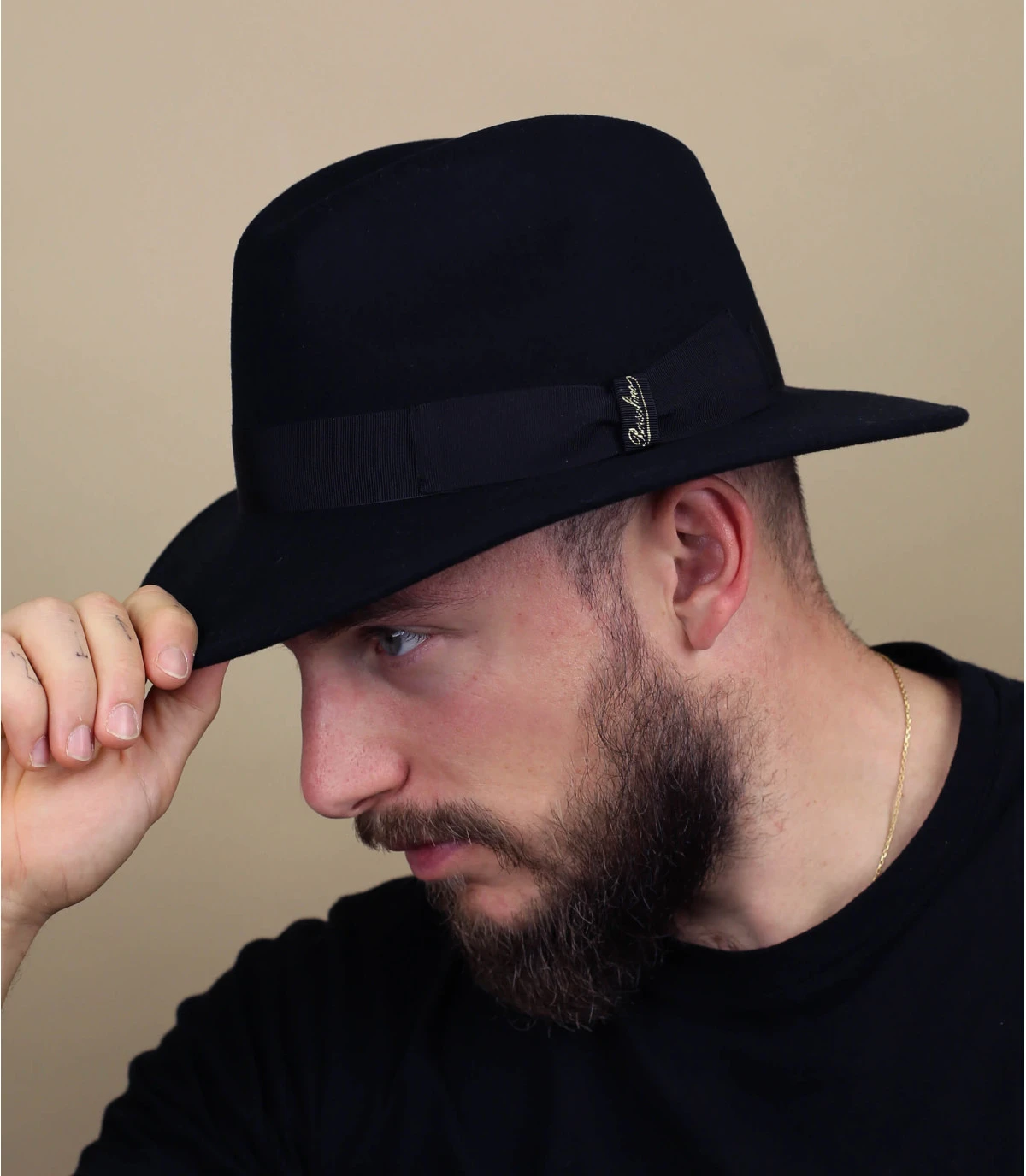 Borsalino Wool Felt Black 3 Borsalino Wool Felt Black