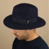 Borsalino Wool Felt Navy -Stetsoni Magasin wool felt navy