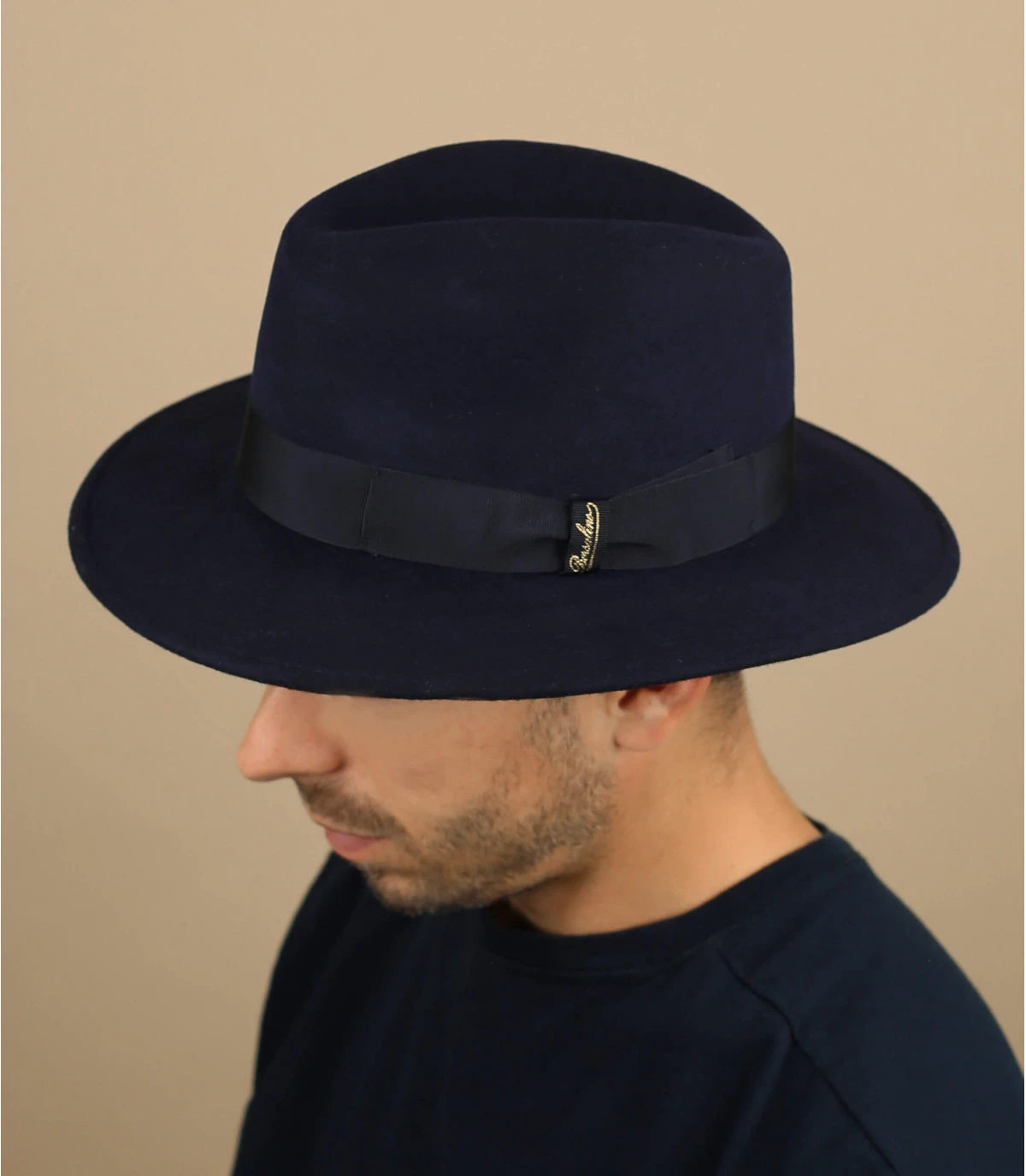 Borsalino Wool Felt Navy 3 Borsalino Wool Felt Navy